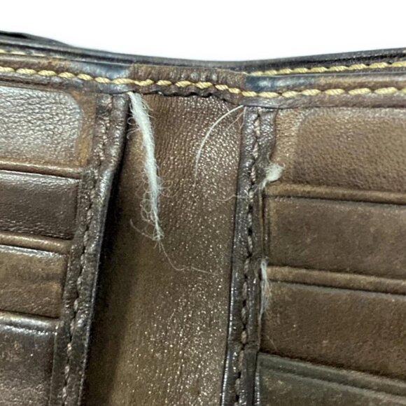 Auth COACH Signature - Brown Beige Black PVC Leather Bifold Wallet - Picture 3 of 13